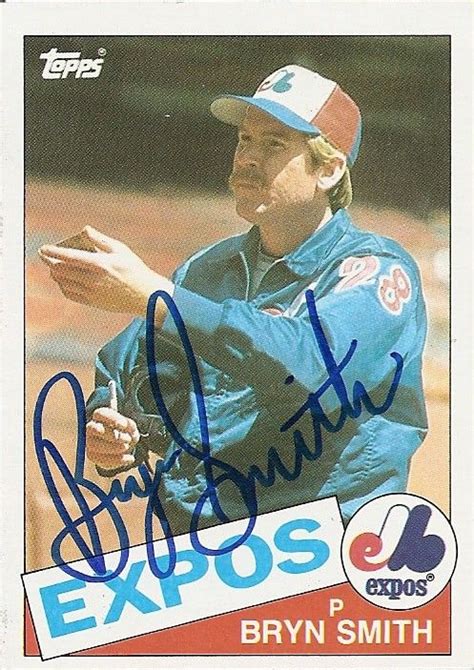 Bryn Smith Topps Baseball Cards Mlb Players Expos Montreal