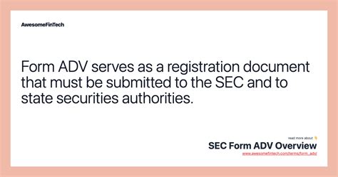 SEC Form ADV Overview AwesomeFinTech Blog