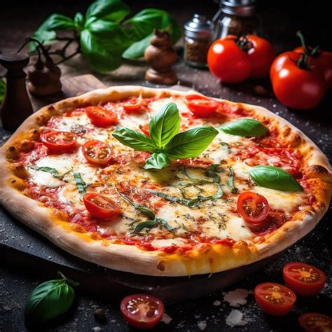 Premium AI Image Fresh Homemade Italian Pizza Margherita With Buffalo