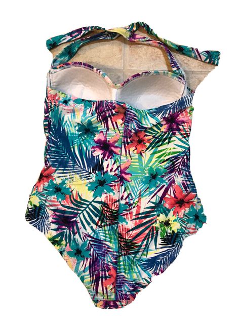 Nwt Catalina One Piece Halter Swim Suit Womens Sz S … Gem