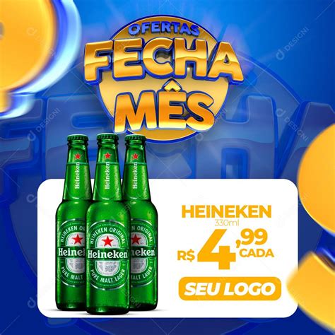 Post Feed Distribuidora Ofertas Fecha Mês Cerveja Heineken Social Media