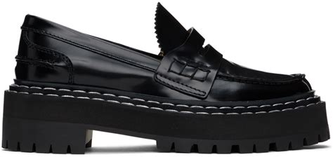 Black Lug Sole Platform Loafers By Proenza Schouler On Sale