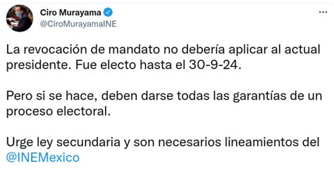 Emite El Ine Sus Lineamientos Para La Consulta De Revocación De Mandato