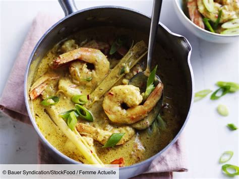 Crevettes Au Curry Lait De Coco Et Citronnelle Rapide D Couvrez Les