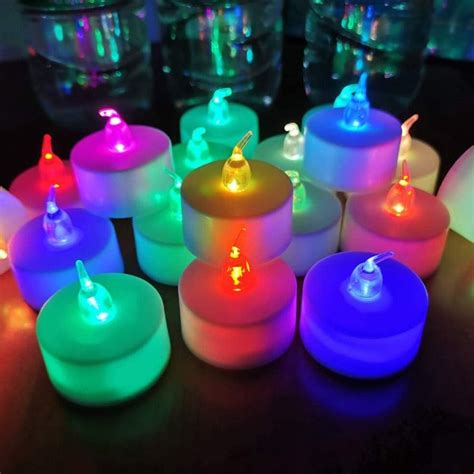 Led Tea Light Candles Multi Color Led Pack Of 24 Chronos