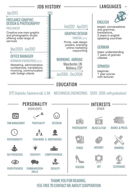 30 Examples Of Creative Graphic Design Resumes Infographics