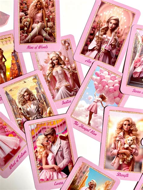 Barbie Tarot deck with guidebook 78 Tarot cards Pink oracle Etsy 日本