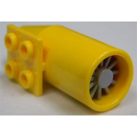 LEGO Yellow Plane Jet Engine with Medium Stone Gray Center | Brick Owl ...