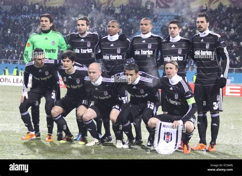 FC Besiktas team pose for a group photo before UEFA Europa League game against FC Dynamo Kyiv ...