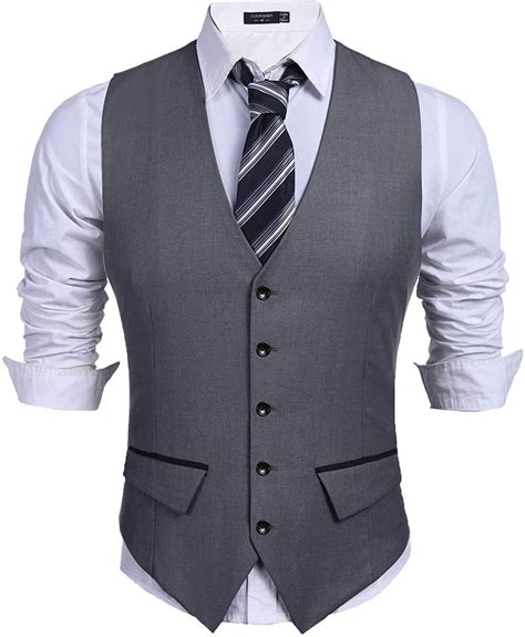 Herren Anzüge Sakkos COOFANDY Herren Business Anzug Weste Slim Fit