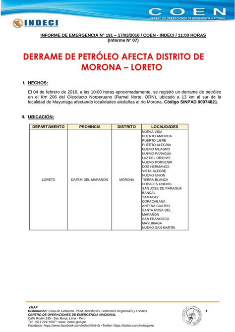 PDF DOS HERMANOS DERRAME DE PETRÓLEO AFECTA DISTRITO DE Personal