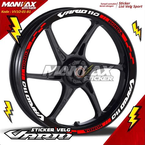 STICKER VELG HONDA VARIO 110 CUTTING LIST VELK VARIO 110 KOMBINASI