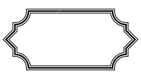 A Simple Vintage Outline Black Border For Horizontal Frames Vector