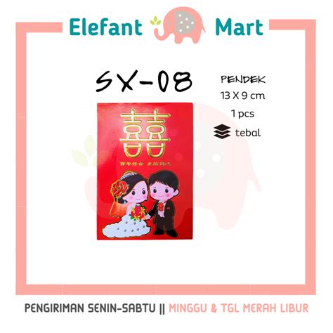 Jual Elefant Mart Angpau Sangjit Lamaran Angpao Wedding Shuang Xi