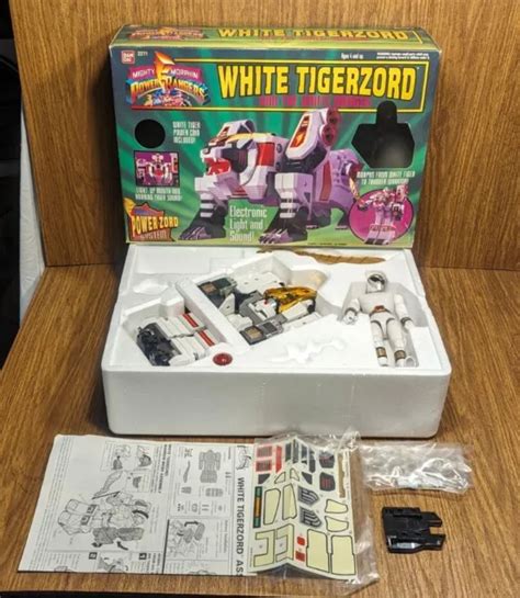 VINTAGE WHITE TIGERZORD Mighty Morphin Power Rangers 1994 W Box