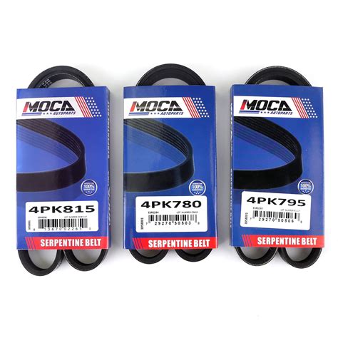 Moca Autoparts 3pcs Epdm Serpentine Drive Belt Set Fit For 92 95 Honda Civic 1 5l 1 6l And 93 95