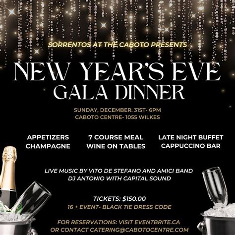 New Years Eve Black Tie Gala Parkbench