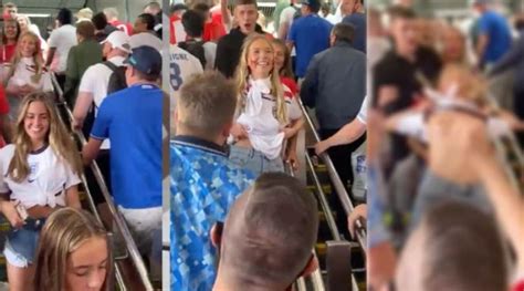 English Female Fan Flashes Her Breasts In Doha Video