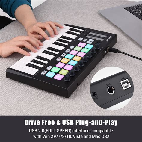 WORLDE Orca Mini25 Portable 25 Key USB MIDI Keyboard Controller