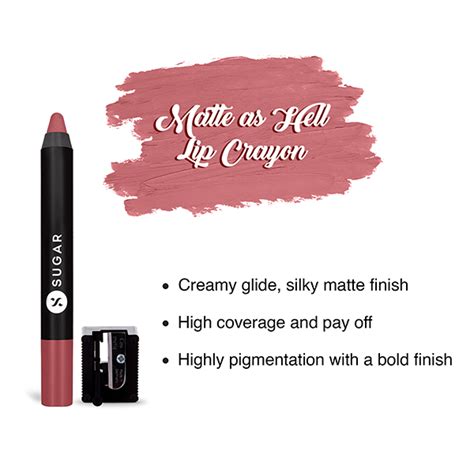 Buy Sugar Cosmetics Matte As Hell Crayon Lipstick 07 Viola Mauve Nude 28 Gm Online At