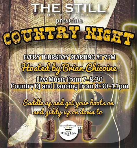 COUNTRY NIGHT at THE STILL, The Still Bar & Grill, Agawam, January 18 ...