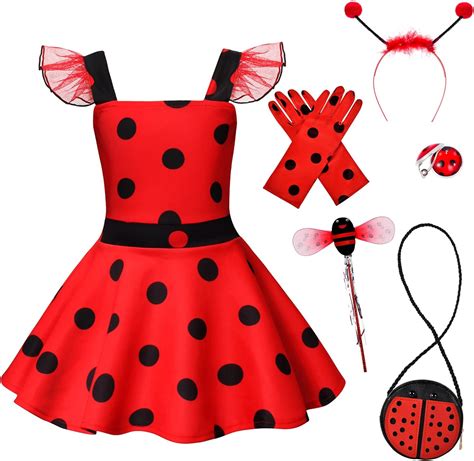 Vamei Ladybug Kost M M Dchen Marienk Fer Kost M Prinzessin Kleid