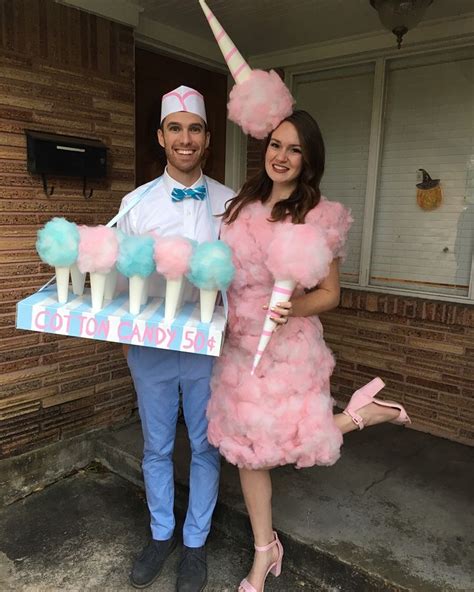 Couples Halloween Costume Diy Cotton Candy And Candy Man Halloween