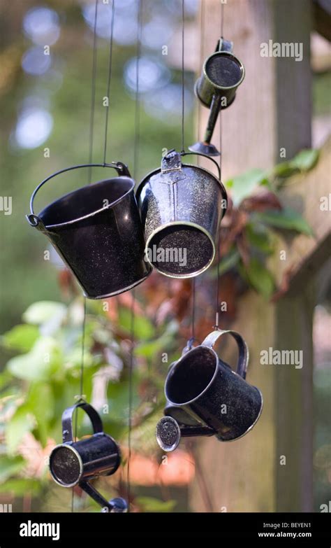 garden wind chimes Stock Photo - Alamy