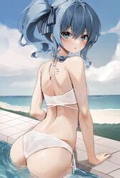 Scarlet Wv Gawr Gura Hololive Hololive English Absurdres Highres Girl Bikini Blue
