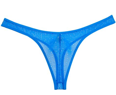 Men S Bikini T Back Underwear Bulge Pouch Sheer Jacquard Drop Mesh Base Thong Ebay