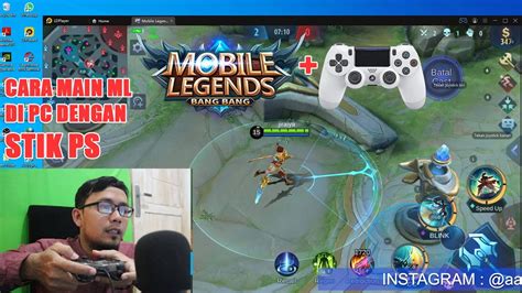 CARA MAIN MOBILE LEGEND DI PC DENGAN STICK PS CARA ARAHIN SKIL 1 2 3