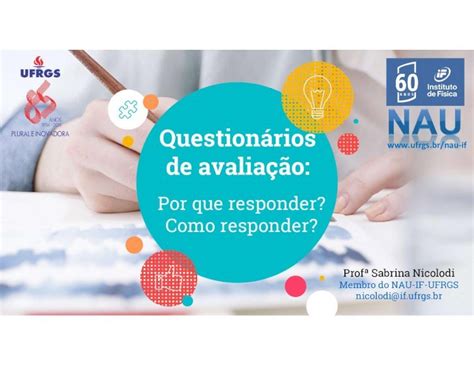 PDF Questionários de avaliação UFRGS Responsável pela avaliação