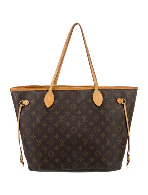 Louis Vuitton Coated Canvas Neverfull Mm Brown Totes Handbags