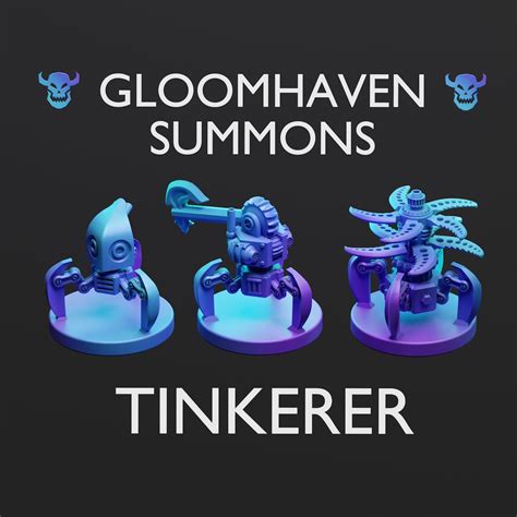 Gloomhaven Tinkerer Summons Set And Case Decoy Bot Attack Bot Kill Bot