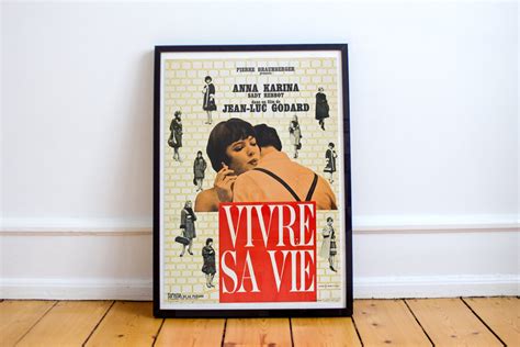 Vivre Sa Vie Anna Karina Poster Jean Luc Godard High Quality