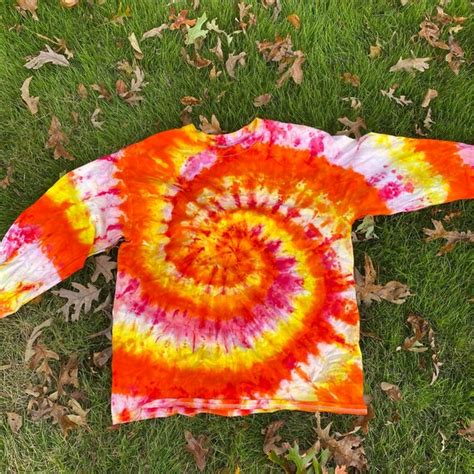 Long Sleeve Starburst Tie Dye Etsy