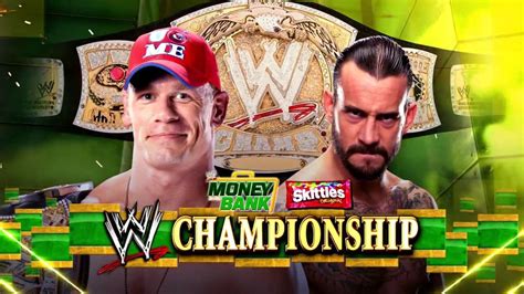 CM Punk Vs John Cena Money In The Bank July 17 2011 WWE Championship