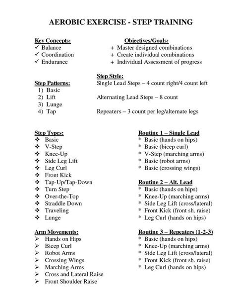 45 Minute Water Aerobics Routines Printable