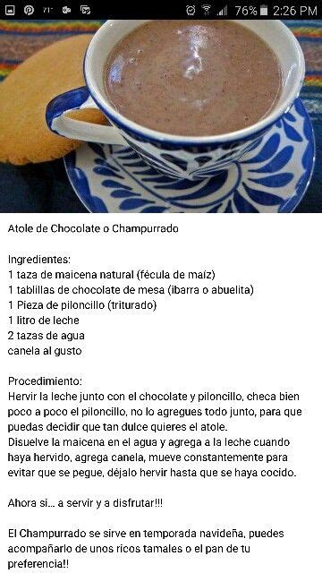 Champurrado De Chocolate Champurrado Atole De Recetas De Postres