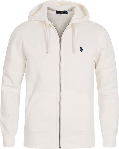 Polo Ralph Lauren Full Zip Hoodie Deckwash White Hos