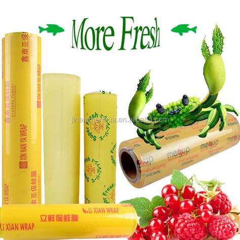 High Transparent Clear No Discoloration Glossy Pvc Cling Film For Keep