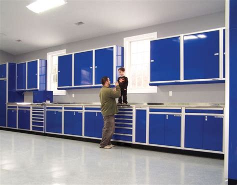 Garage And Shop Cabinets Garage Design Garage Storage Cabinets Blue Garage Cabinets