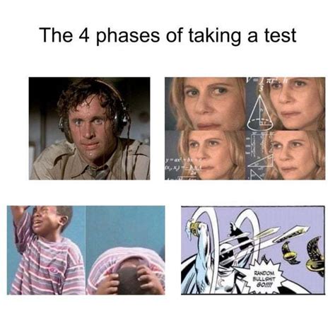 The 4 phases of taking a test - Meme by Peebee :) Memedroid