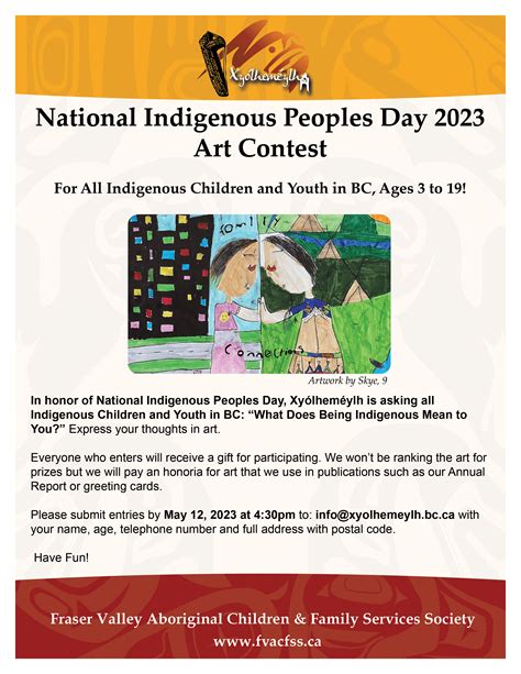 National Indigenous Peoples Day Art Contest - FVACFSS