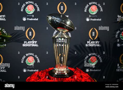 The Rose Bowl Trophy during Rose Bowl media day, Saturday, Dec. 30 ...