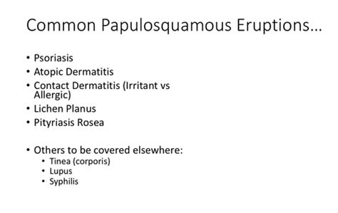 Papulosquamous Skin Eruptions Aka Rashes With Bumps And Scale Flashcards Quizlet