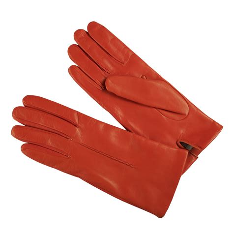 Orange Cashmere Lined Nappa Leather Gloves Ladies Country Clothing Cordings Eu