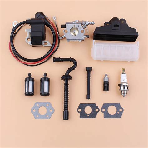 Carburetor Ignition Coil Air Filter Fuel Line Gasket Kit For Stihl