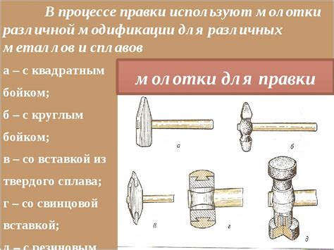 Виды молотков, их назначение и применение