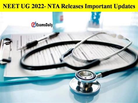 NEET UG 2022 NTA Releases Important Updates Over Exam Mode And Paper